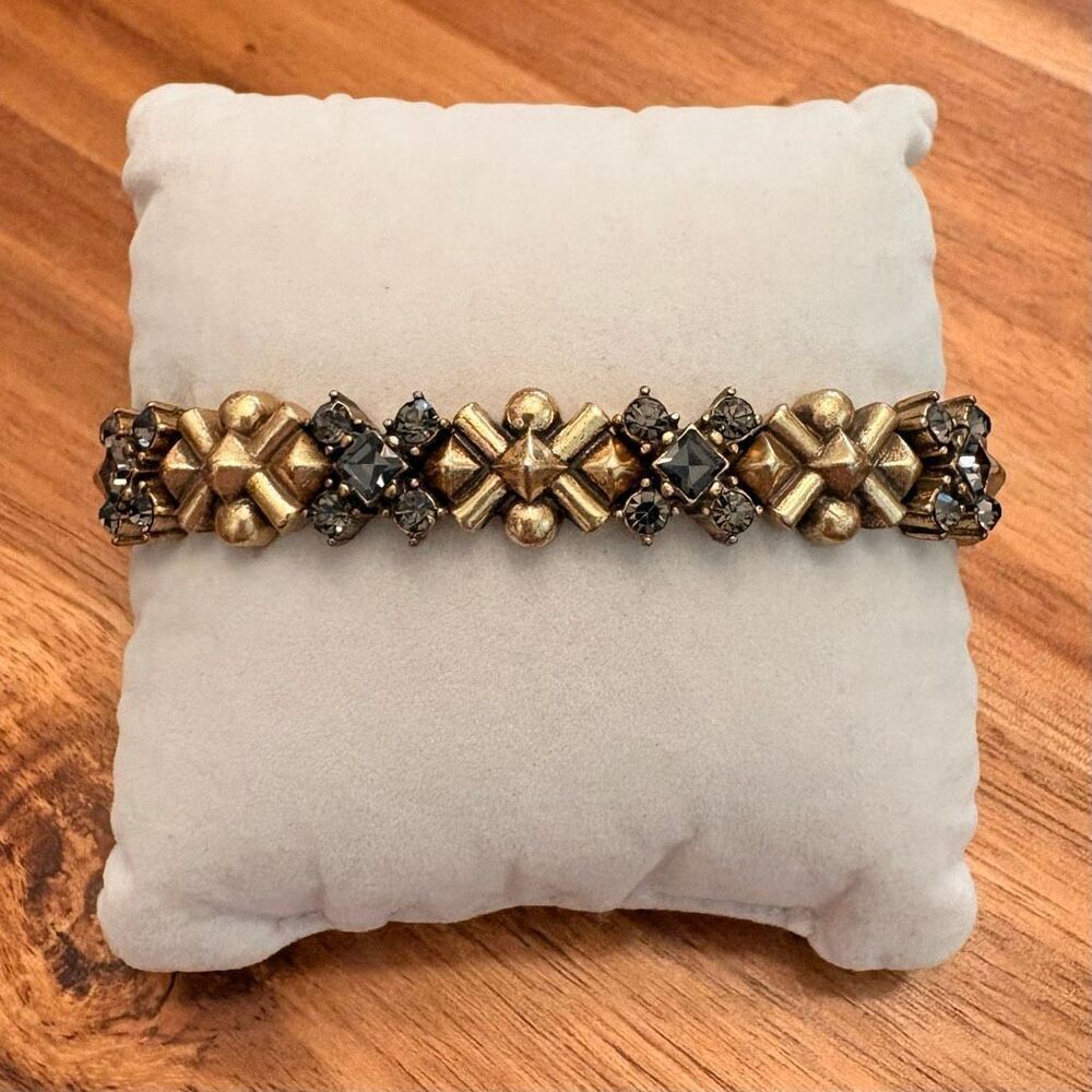 J.Crew | Grey Crystal Stretch Bracelet